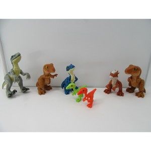 Jurassic World Imaginext Fisher Price  Dinosaur Figures T Rex Velociraptor Lot 7